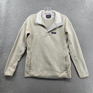 Patagonia 1/4 Snap Pullover Sweater Womens Size Medium M Ivory